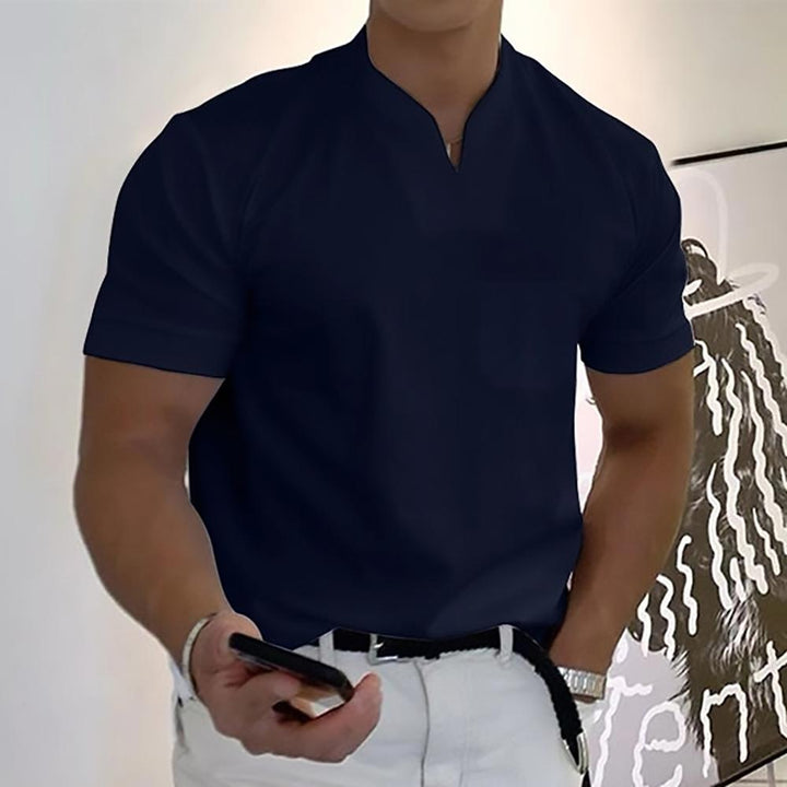 Dean | Elegant Men's V-Neck Short Sleeve Polo Shirt