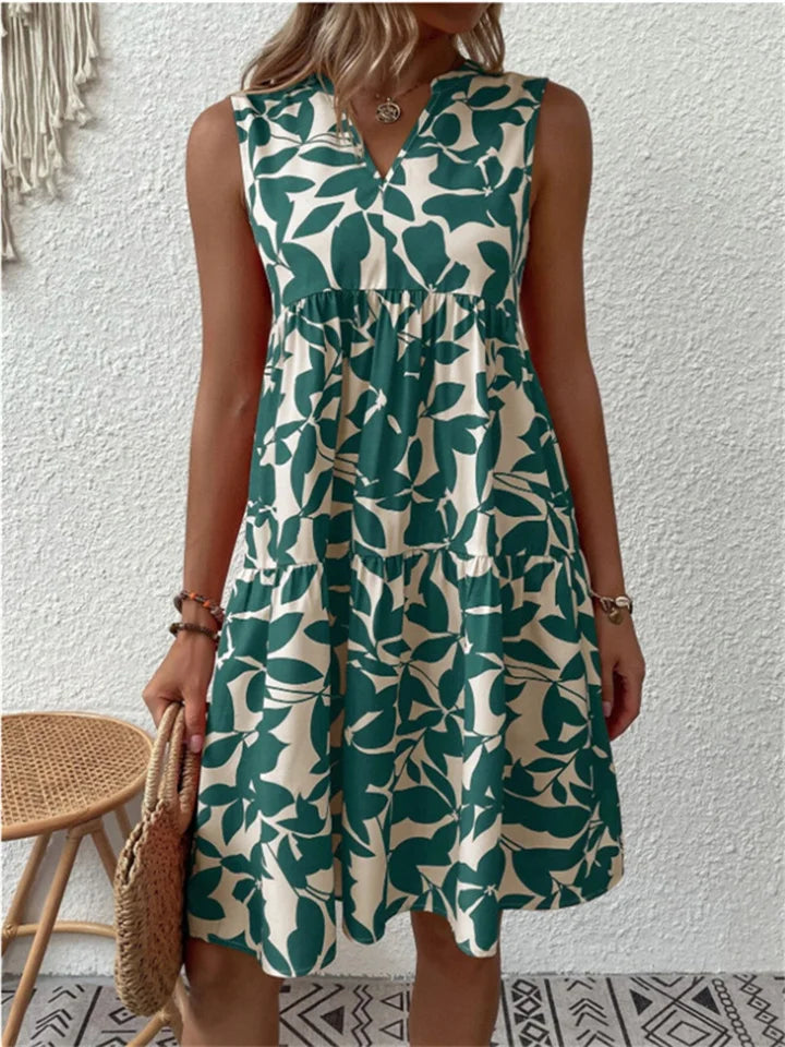 Westmore | Elegant V-Neck Tiered Floral A-Line Summer Dress