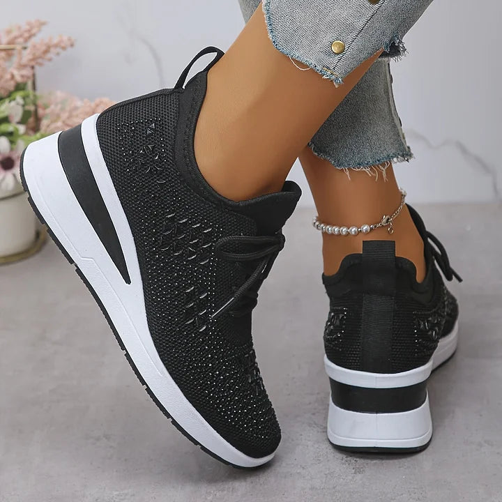 Bonnie | Elegant Rhinestone Embellished Orthopedic Sneakers