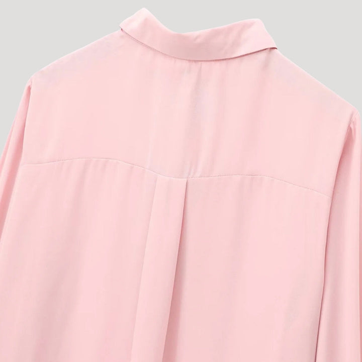 Phoebe | Elegant Polka Dot Long Sleeve Bow Tie Blouse