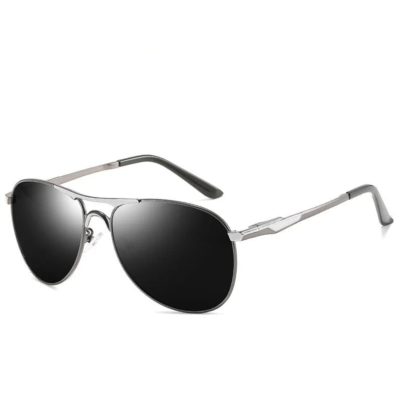 Austin | Classic Aviator Sunglasses With Silver Metal Frame