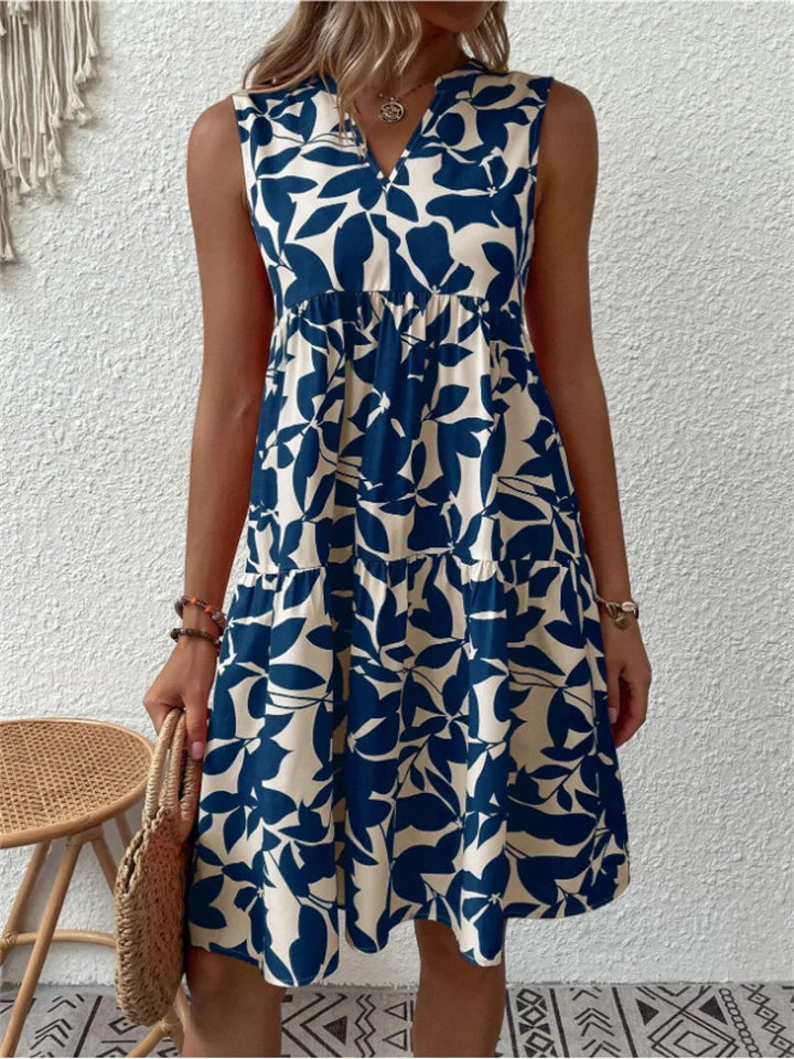 Westmore | Elegant V-Neck Tiered Floral A-Line Summer Dress