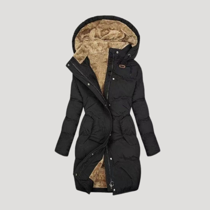 Margot | Chic Hooded Faux Fur Lined Long Puffer Coat
