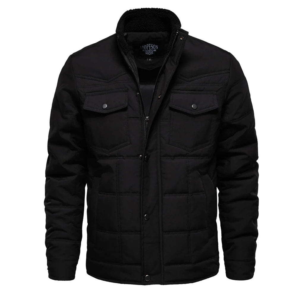 Marcus | Stylish Men's Quilted Stand Collar Winter Jacket