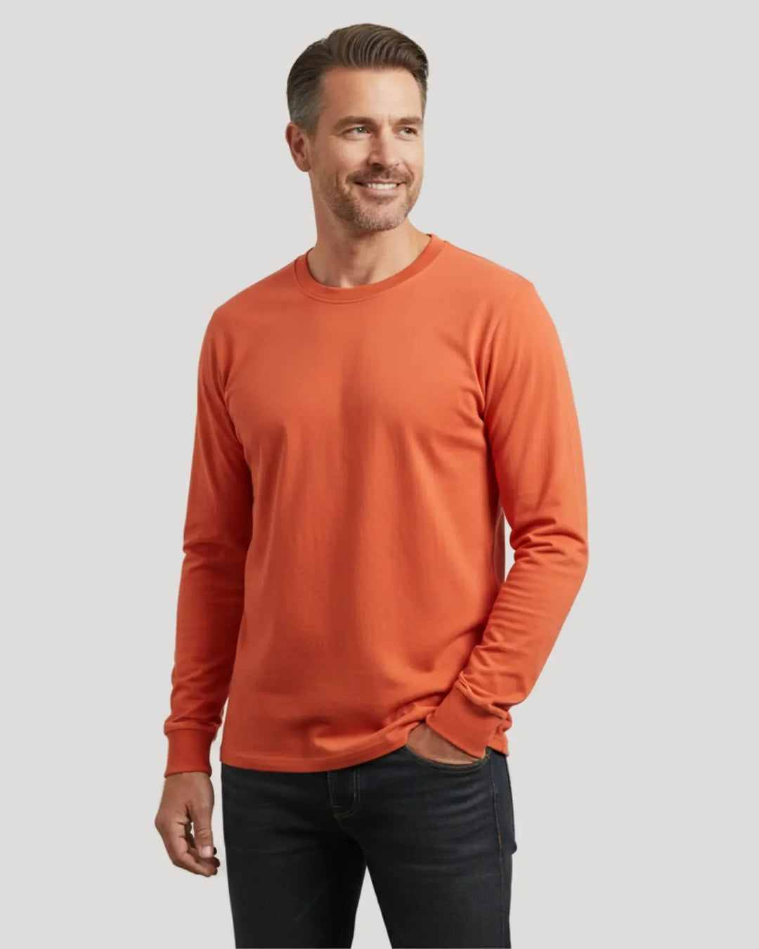Margot | Stylish Cotton Crew Neck Long Sleeve Shirt