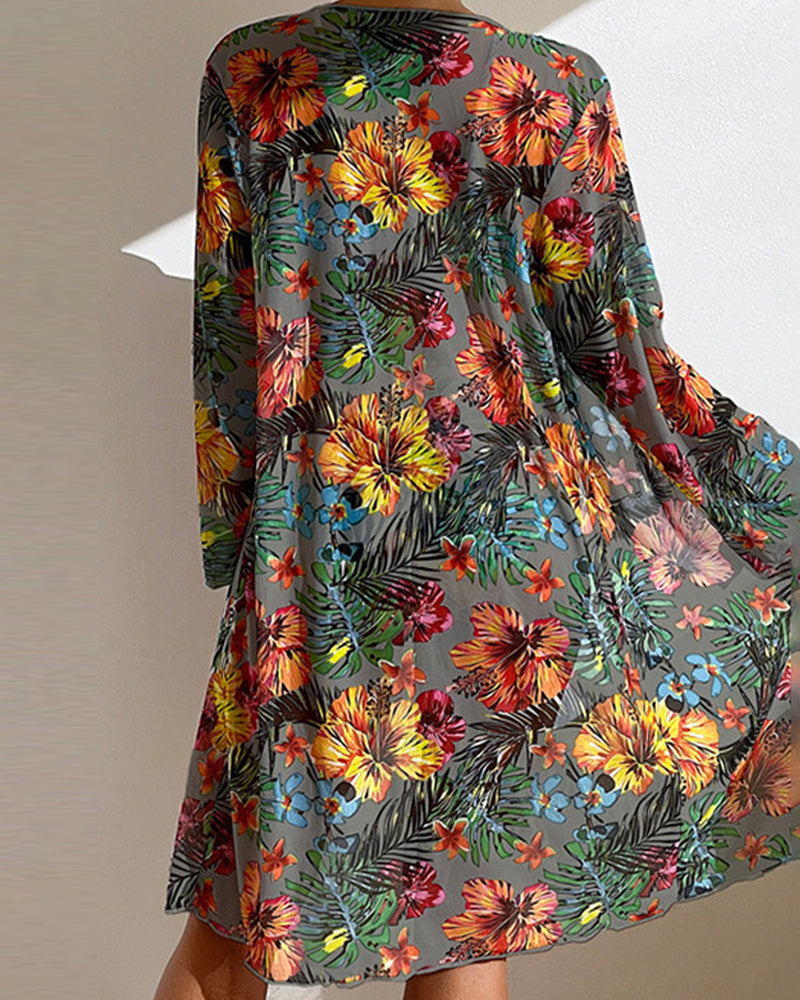 Millie | Tropical Floral Bikini Set With Cover Up