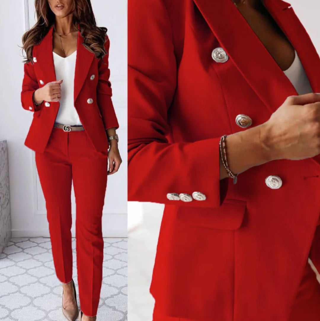 Westbay | Elegant Double-Breasted Blazer Suit Set With Tailored Fit