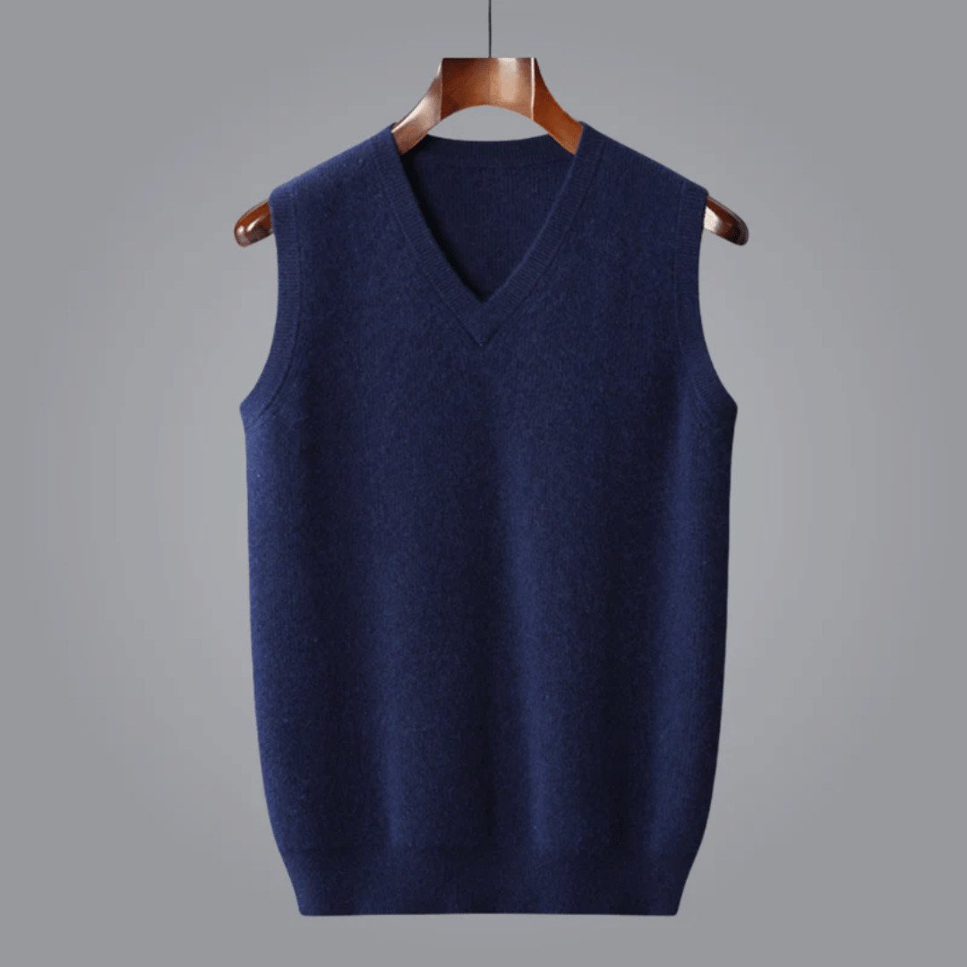 Fiona | Elegant V-Neck Sleeveless Cashmere Vest