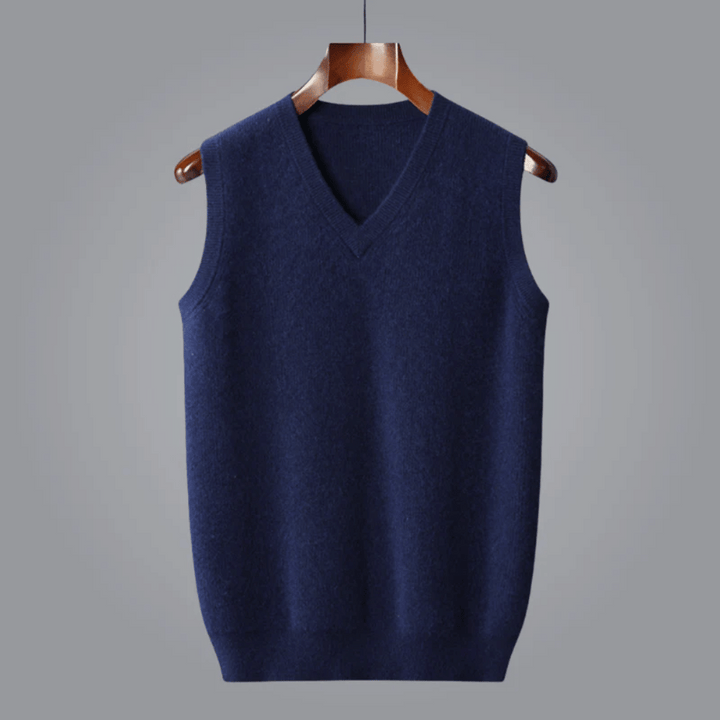 Fiona | Elegant V-Neck Sleeveless Cashmere Vest