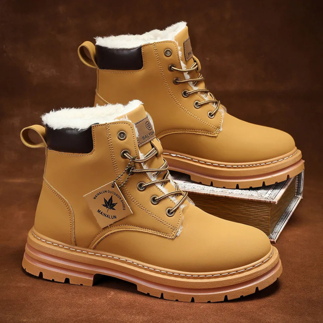 Margot | Stylish Wheat Lace-Up Work Boots Men