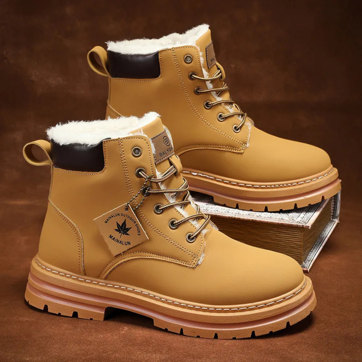 Margot | Stylish Wheat Lace-Up Work Boots Men