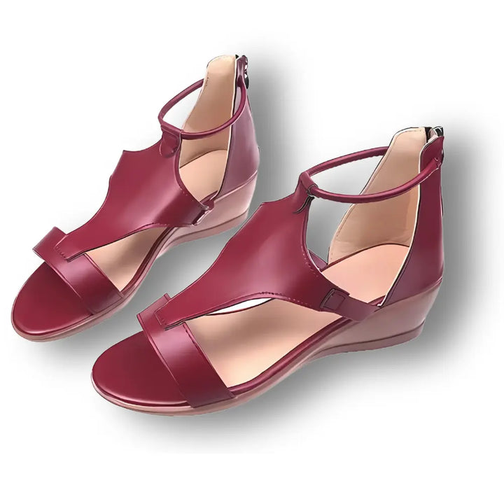 Hawa | Chic Orthopedic Wedge Sandals With Ankle Strap Support