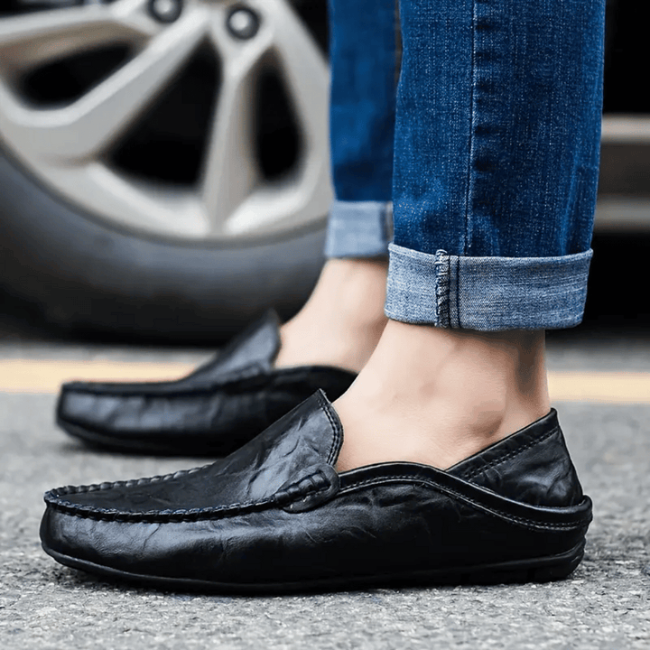 Fiona | Elegant Italian Leather Driving Moccasins For Men