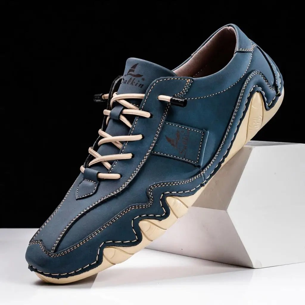 Zoe | Stylish Handmade Leather Casual Shoes With Wavy Sole