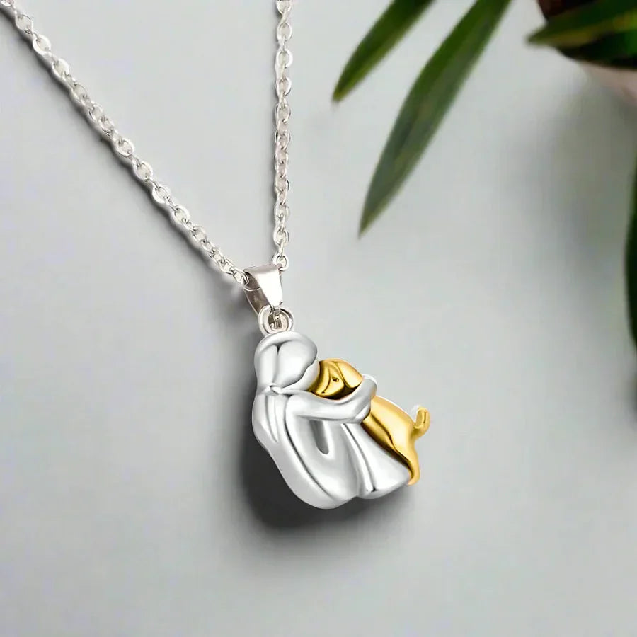 Hannah | Elegant Dog Lover Silver Pendant Necklace