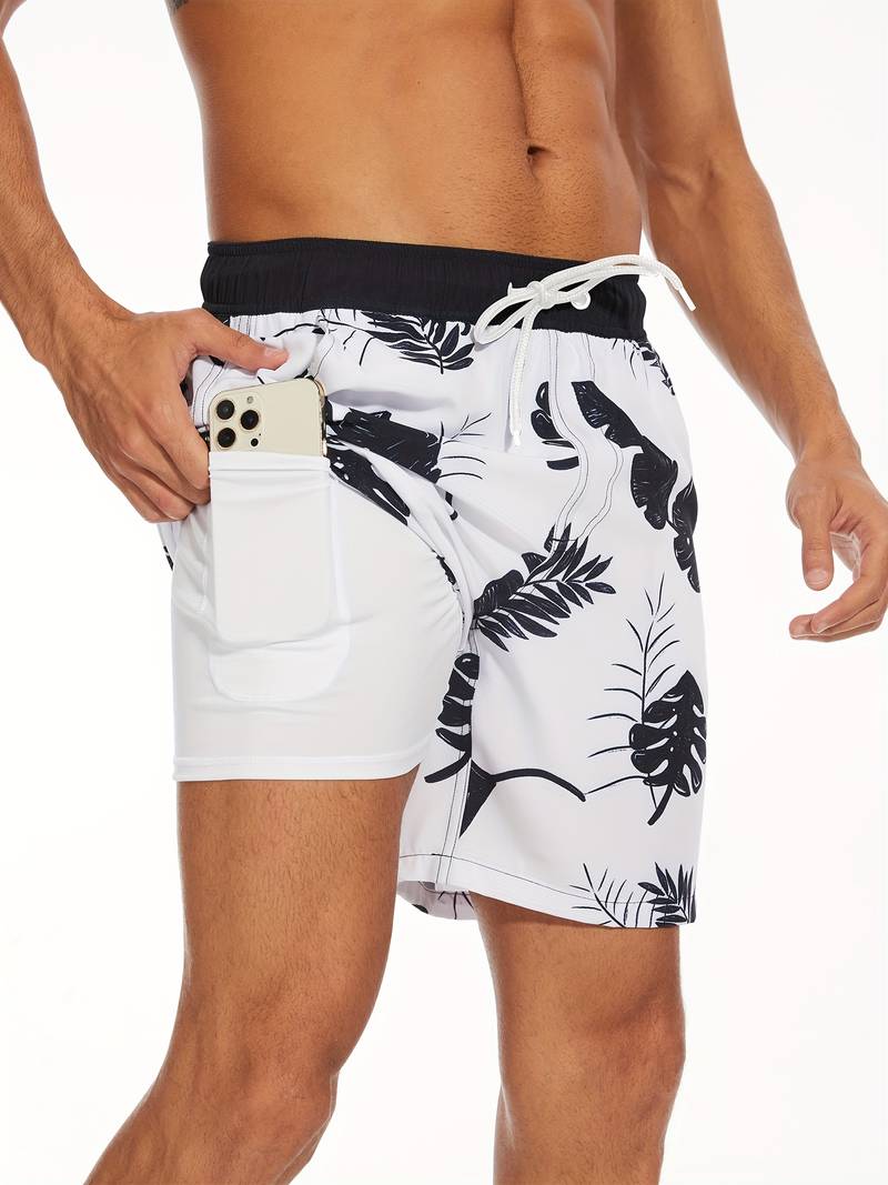 Ariel | Stylish Men's Flamingo Print Beach Swim Shorts