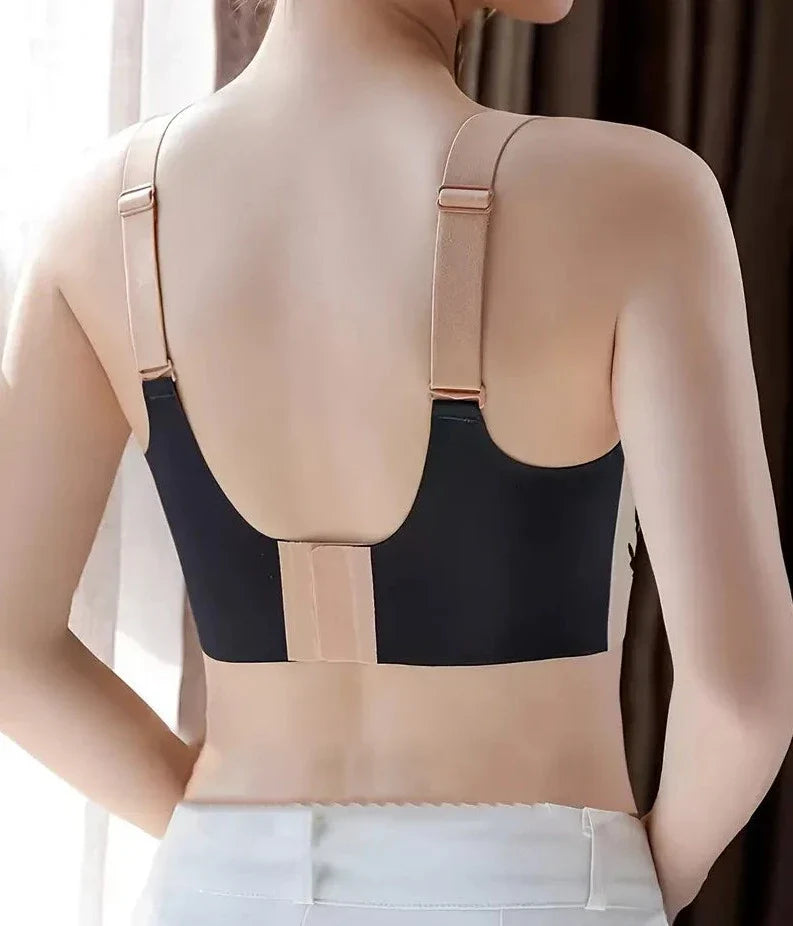 Madison | Stylish Wire-Free V-Neck Support Bra With Wide Band