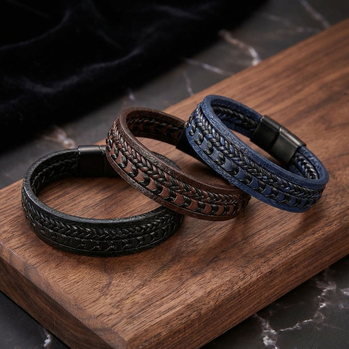 Ragnar | Stylish Multi-Strand Braided Leather Bracelet