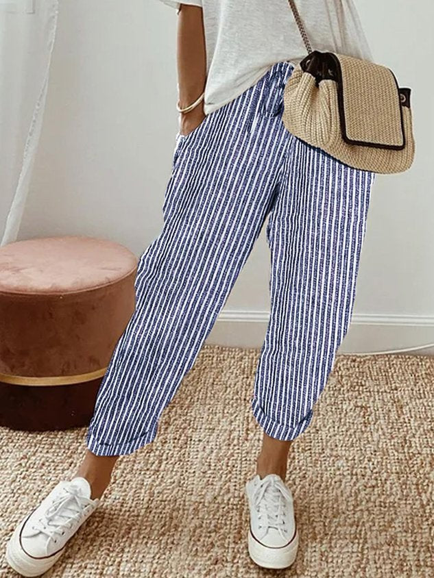 Cordelia | Effortless Drawstring Cotton Pants Women - Relaxed Fit