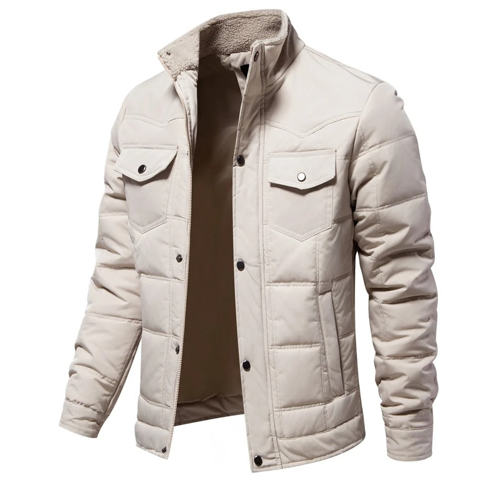 Marcus | Stylish Men's Quilted Stand Collar Winter Jacket