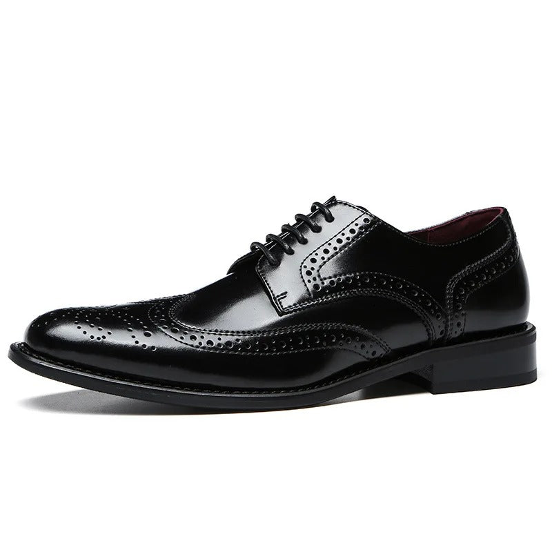 Pembroke | Elegant Brown Leather Wingtip Oxford Dress Shoes