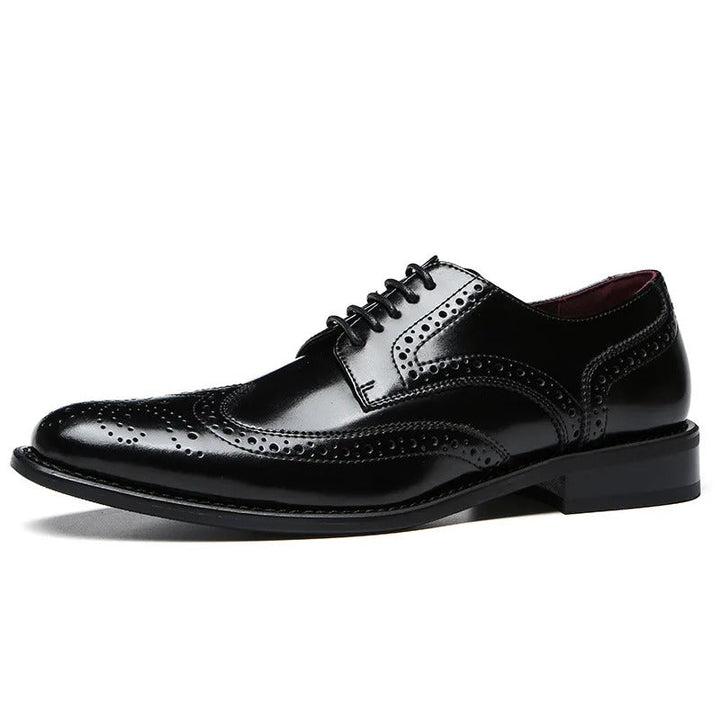 Pembroke | Elegant Brown Leather Wingtip Oxford Dress Shoes
