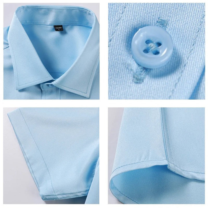 Marcus | Elegant Short Sleeve Button-Up Dress Shirt
