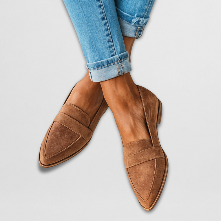 Vivienne | Chic Leopard Print Pointed Toe Loafers