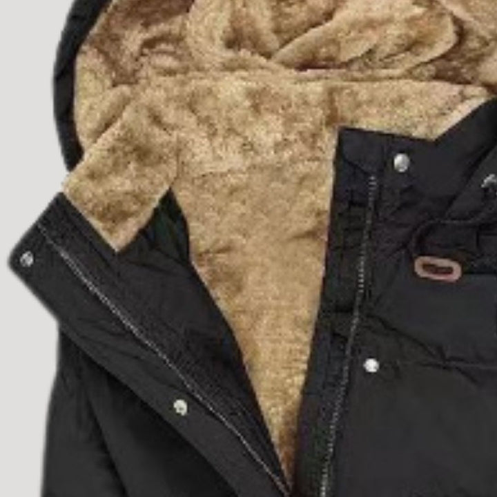 Margot | Chic Hooded Faux Fur Lined Long Puffer Coat