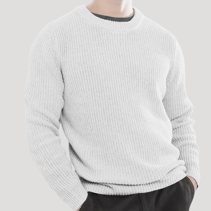 Juliana | Stylish Men's Crew Neck Ribbed Knit Winter Sweater