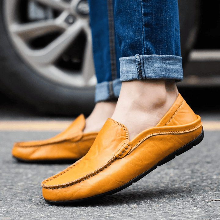 Fiona | Elegant Italian Leather Driving Moccasins For Men