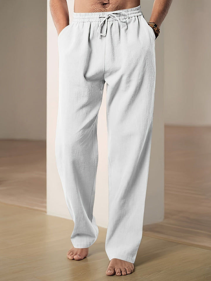 Adeline | Stylish Men's Drawstring Linen Pants With Elastic Waist