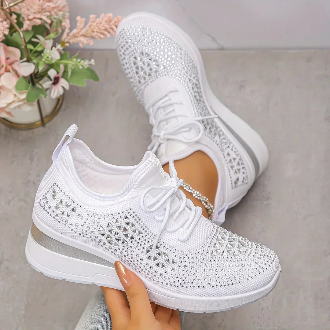 Bonnie | Elegant Rhinestone Embellished Orthopedic Sneakers