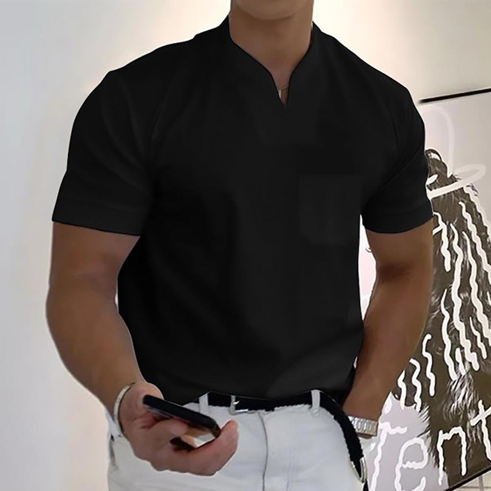 Dean | Elegant Men's V-Neck Short Sleeve Polo Shirt