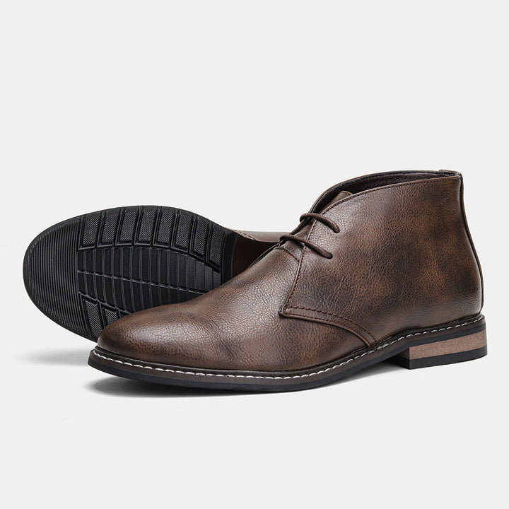 Cora | Classic Men's Brown Leather Chukka Boots