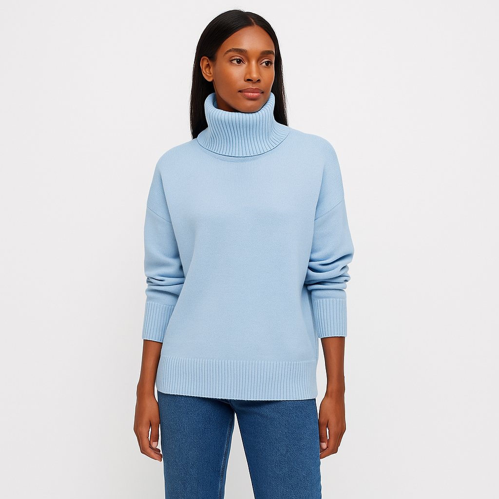 Mia | Elegant Oversized Turtleneck Pullover Sweater