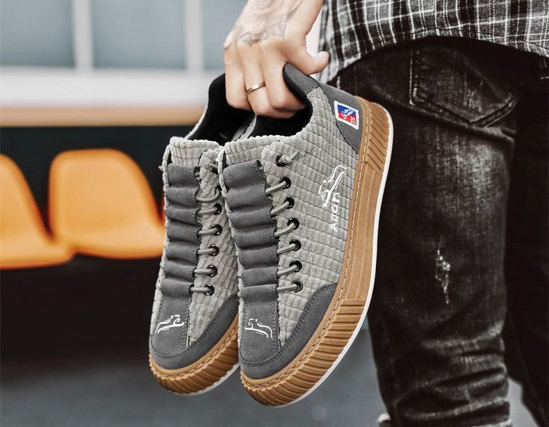Naila | Textured Platform Sneakers With Gum Sole