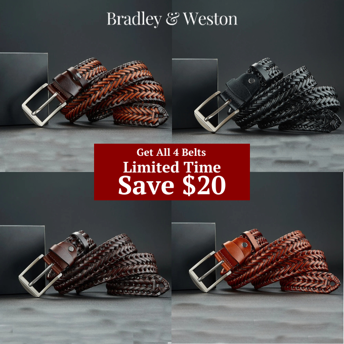 Kai | Sleek Black Braided Cowhide Belt With Polished Buckle
