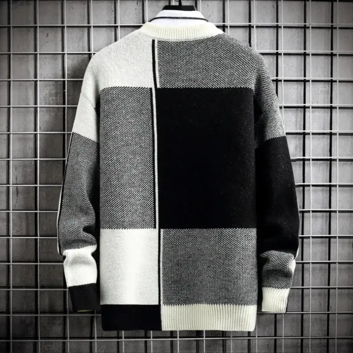 Margot | Stylish Color Block Crew Neck Knit Sweater