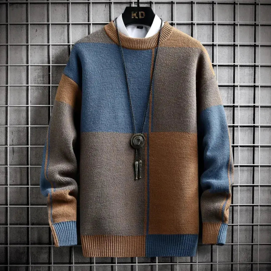 Margot | Stylish Color Block Crew Neck Knit Sweater