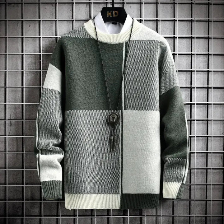 Margot | Stylish Color Block Crew Neck Knit Sweater