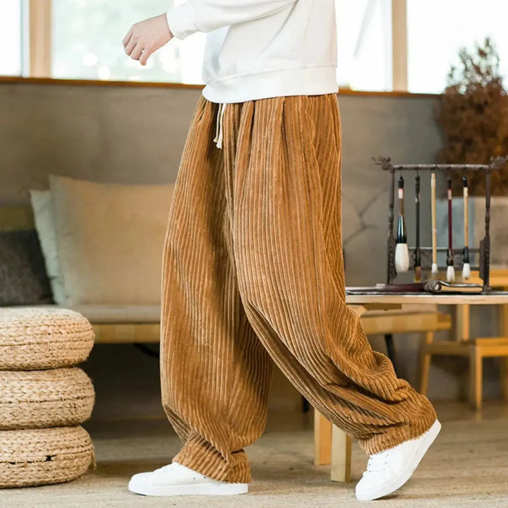 Margot | Stylish Wide-Leg Corduroy Pants With Drawstring