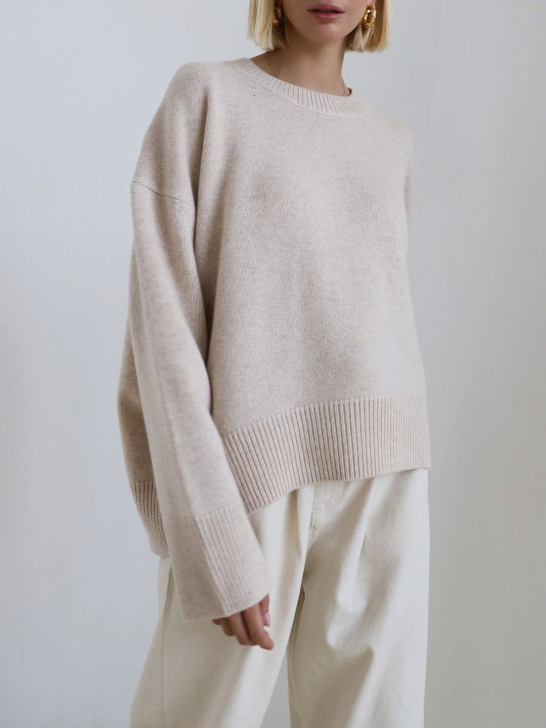 Florence | Chic Oversized Crewneck Knit Sweater