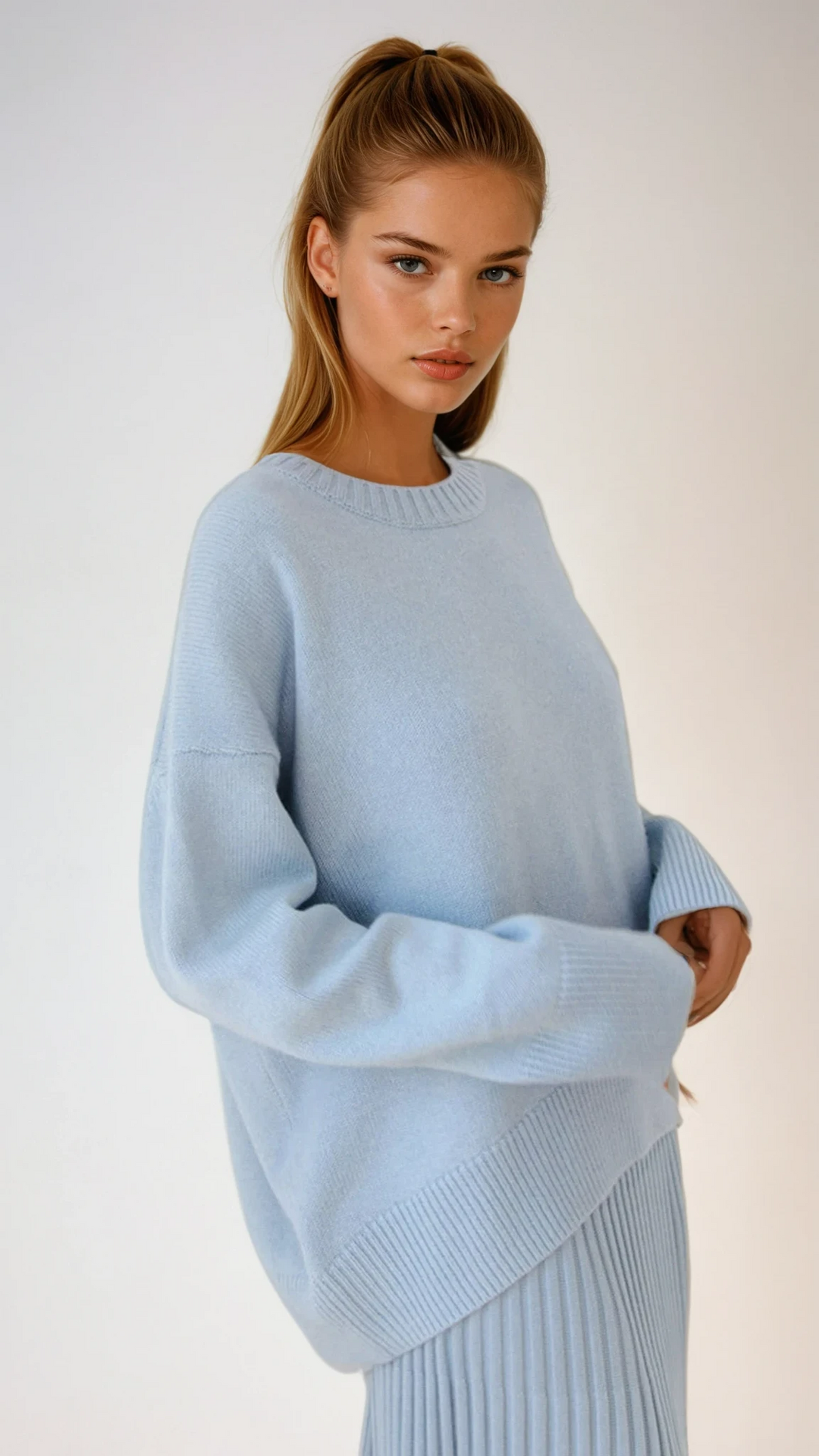 Florence | Chic Oversized Crewneck Knit Sweater