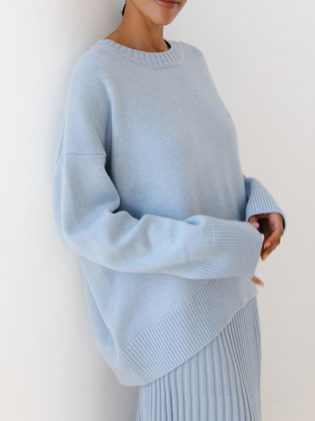 Florence | Chic Oversized Crewneck Knit Sweater