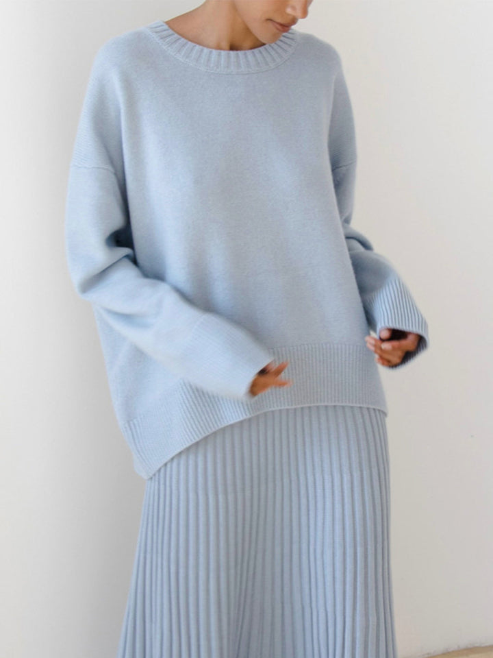 Florence | Chic Oversized Crewneck Knit Sweater