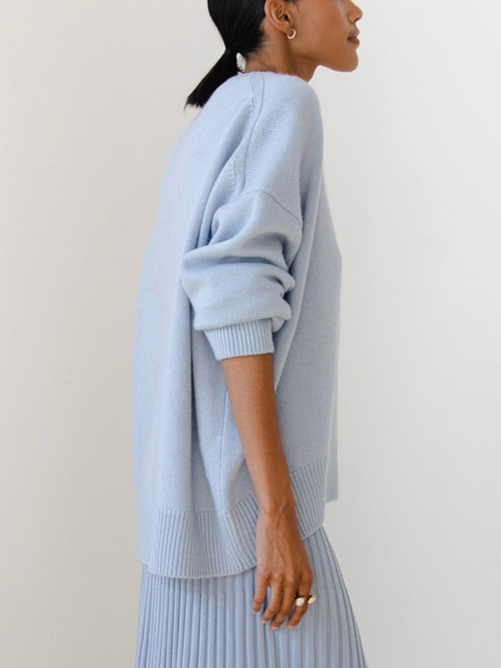 Florence | Chic Oversized Crewneck Knit Sweater