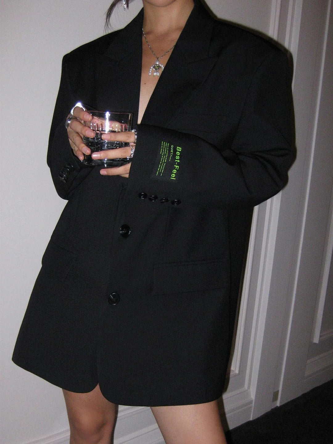 Rosette | Chic Oversized Blazer Dress With Classic Lapels