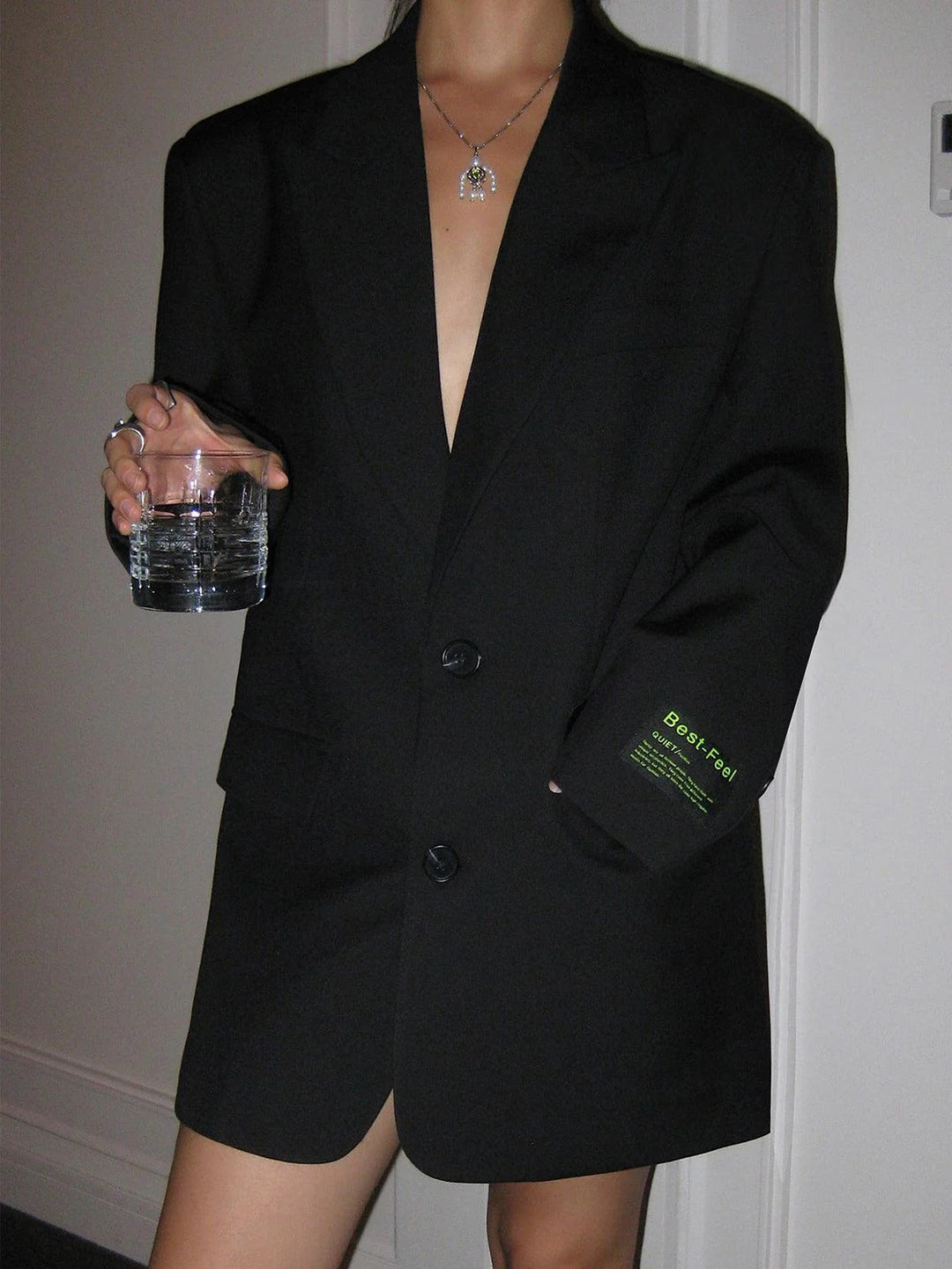 Rosette | Chic Oversized Blazer Dress With Classic Lapels