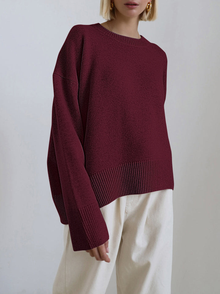 Florence | Chic Oversized Crewneck Knit Sweater
